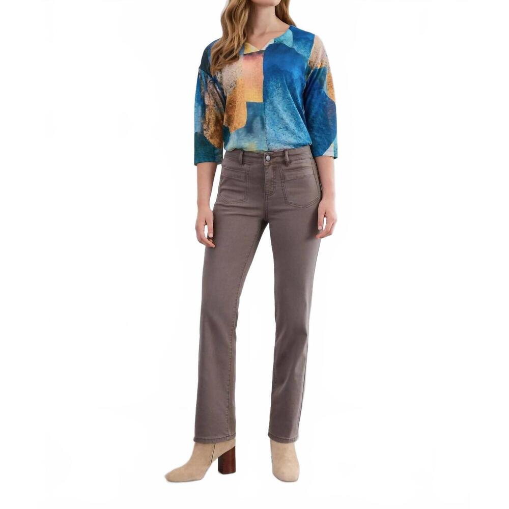 NEW FDJ straight leg jean in taupe